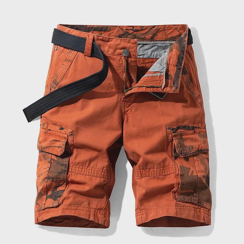 

Men s Summer Washed Workwear Shorts - Outdoor Leisure, Loose Fit, B2021 38 хакі