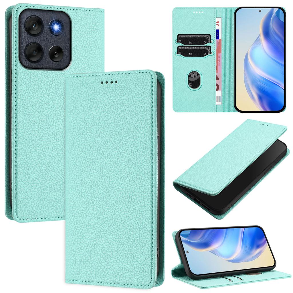 For Motorola Moto G56 5G Wallet Case RFID Blocking Litchi Texture Leather Mobile Cover