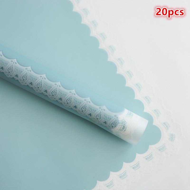 20Sheets Durable Flower Gift Wrapping Paper Waterproof Plastic Ideal for DIY Bouquets and Events