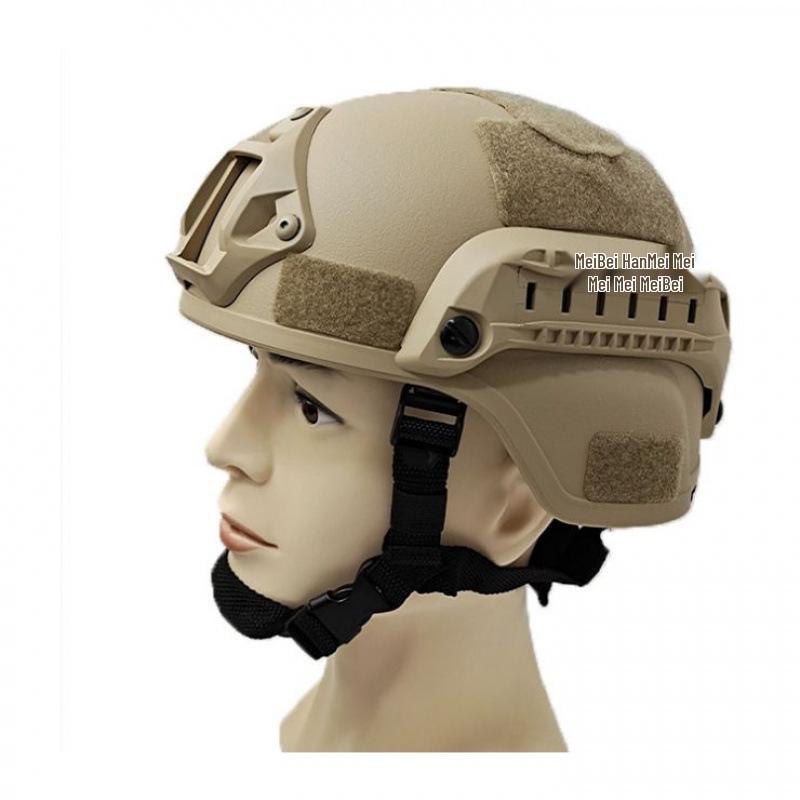 Tactical Children's Camouflage Helmet with Equipment - Military Fans Outdoor Cycling CS Explosion-proof Rail Version