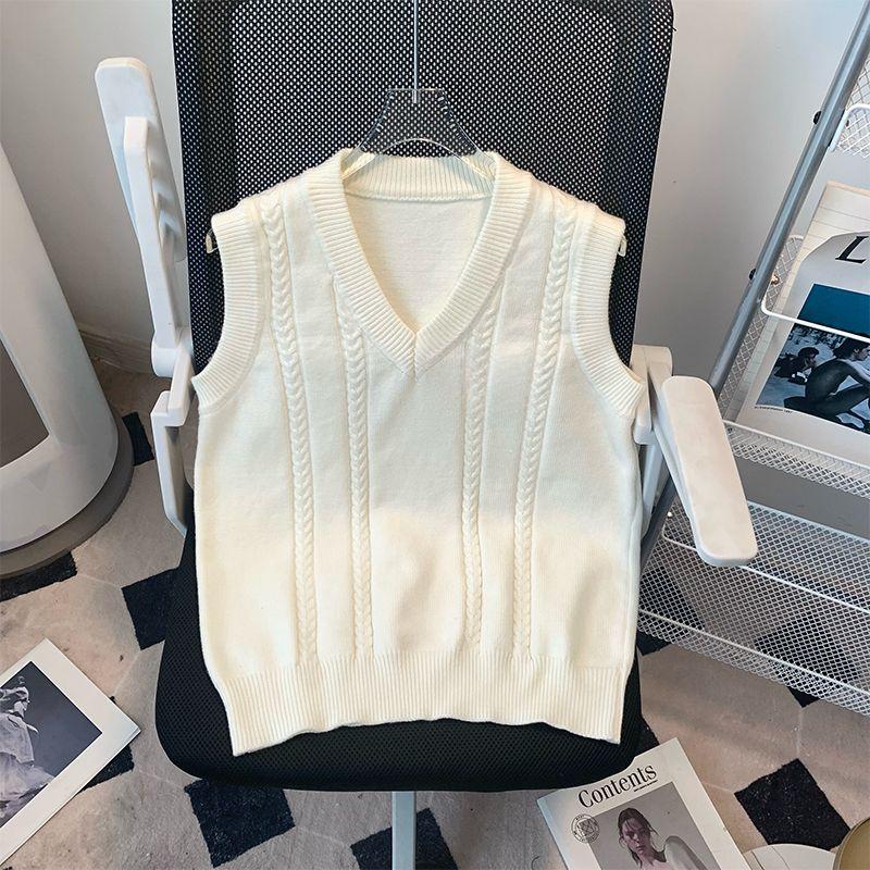 

Оригинальная школьная форма в стиле кампус для Сэнс, японский стиль, свитер, жилет, жилет, женская, японский стиль Pure Edition Milky White L