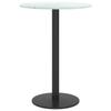 VidaXL Table Top White Ø30x0.8cm Tempered Glass with Marble Design
