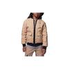 (GS) Jaqueta puffer acolchoada casual Air com bolso 'Bege Marrom' Infantil FZ6538-200