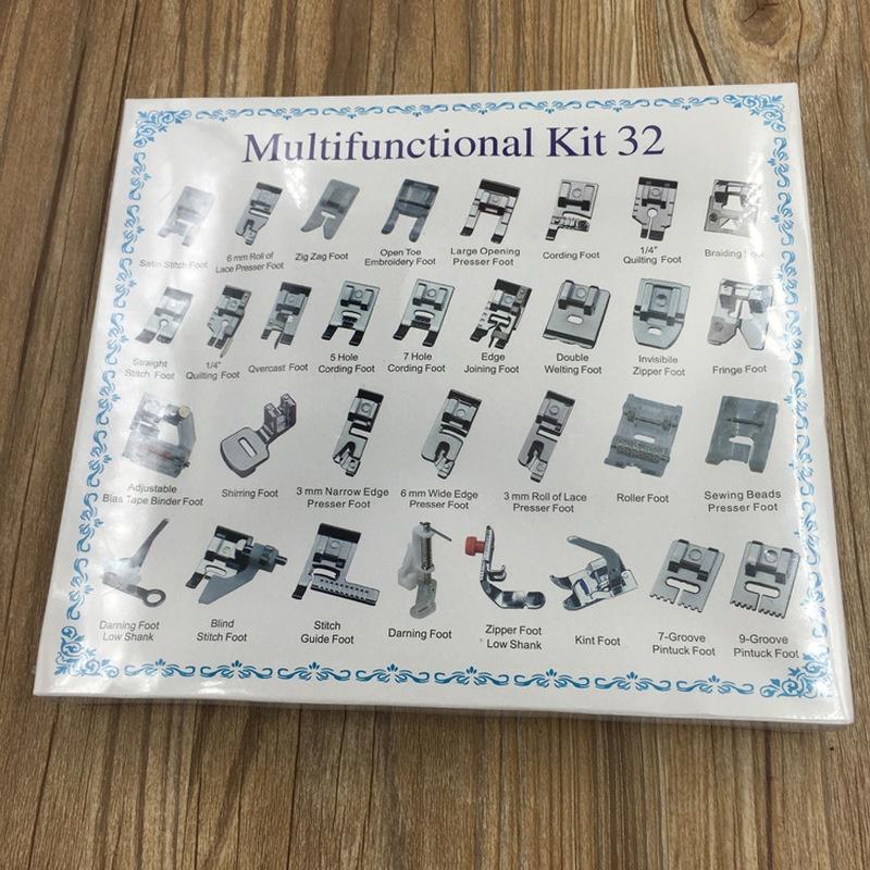 

32/42/52/62 шт., многофункциональная бытовая швейная машина, набор прижимных лапок, швейные принадлежности 32Pcs/Set