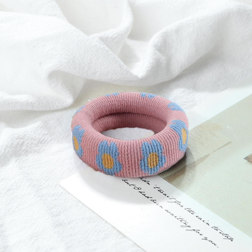 5PCS/Set Cute Colorful Thick Hair Bands Daisy Elastic Girls Rubber Band Headwear Hair Accessories Scrunchies Women Holder Gifts