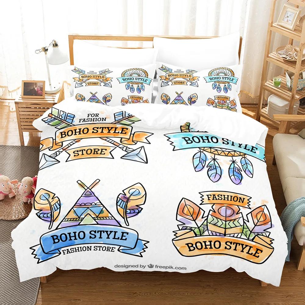 Boho Style Bed Cover Bedding Set Luxury Home Textile Housse De Couette Bohemia 2/3pcs Bed Linen Duvet Cover Set Bedding
