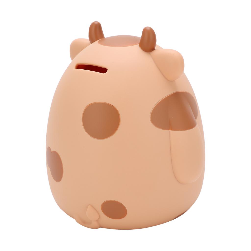 Piggy Bank Cartoon Cow Cute Practical Vinyl Broken Resistant Coin Bank for Children S Day Gifts