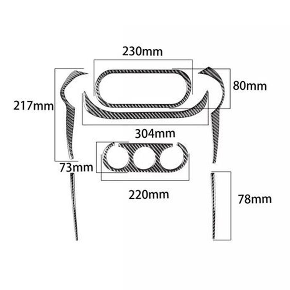 Carbon Fiber Central Console Panel Cover Trim For Mitsubishi Lancer 08-13