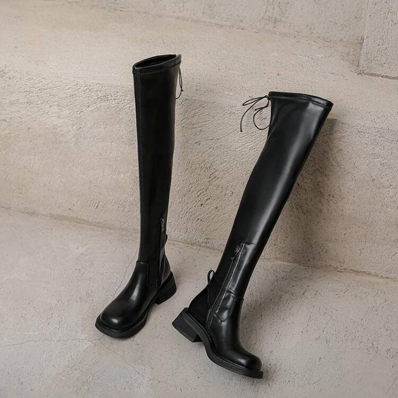 

Осенне-зимние женские ботинки Мартин на толстой подошве, нескользящие, с круглым носком, на среднем каблуке, большого размера, женские ботинки на резиновой подошве, новые ботфорты lea 39