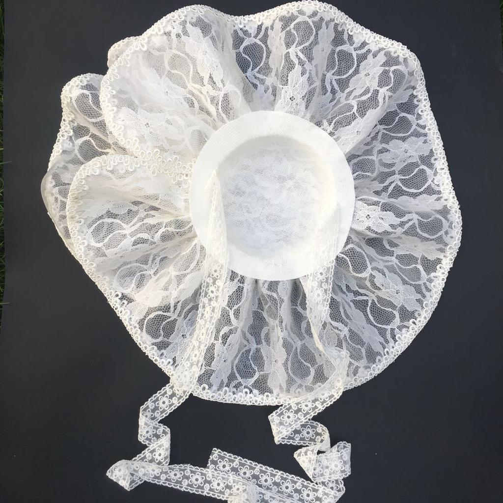 European and American brides court lace top hat handmade flower hat decoration studio photography catwalk exaggerated top hat hair accessories