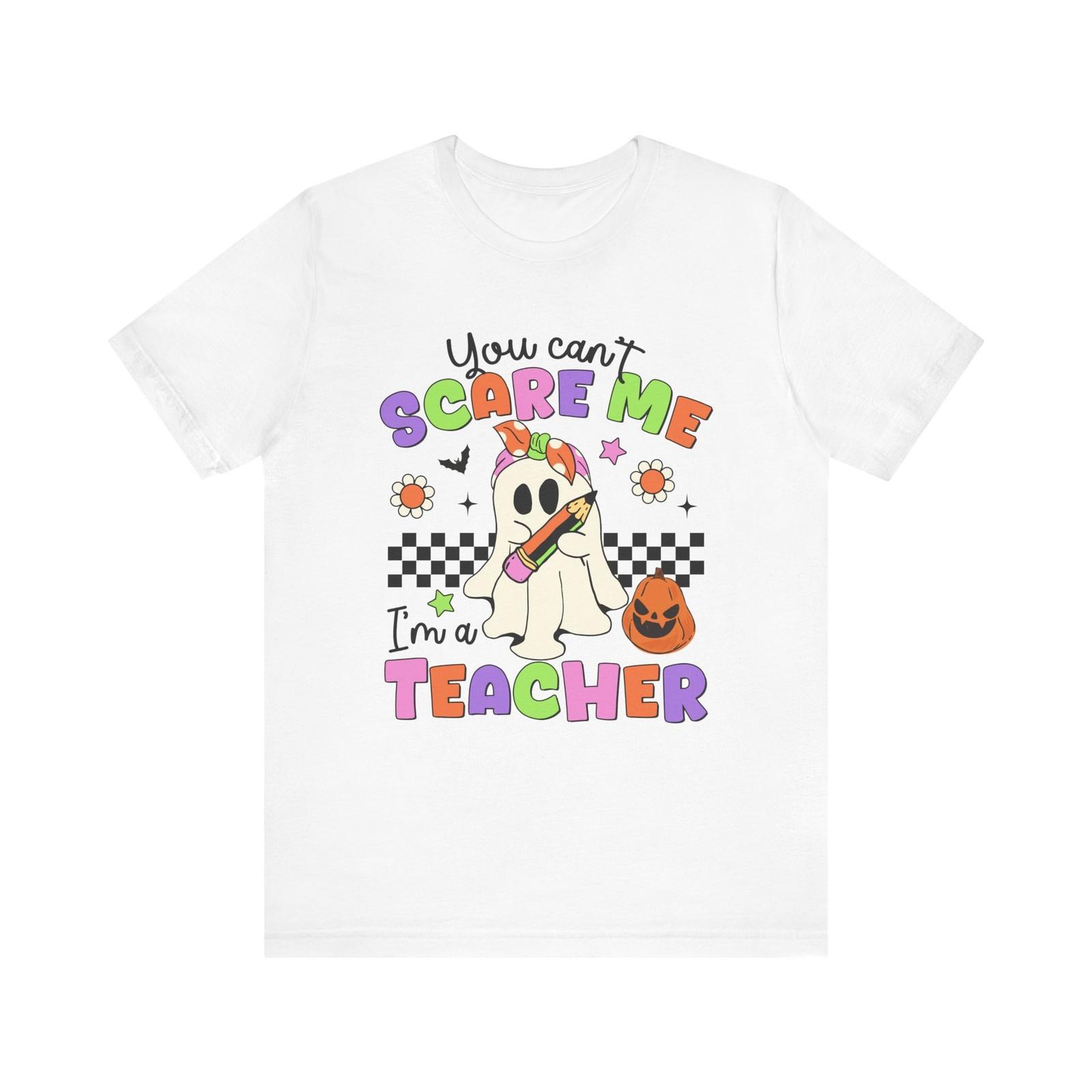 Halloween Teacher T-Shirt, Fun Teacher Tee, Spooky Gift for Educators S разноцветный