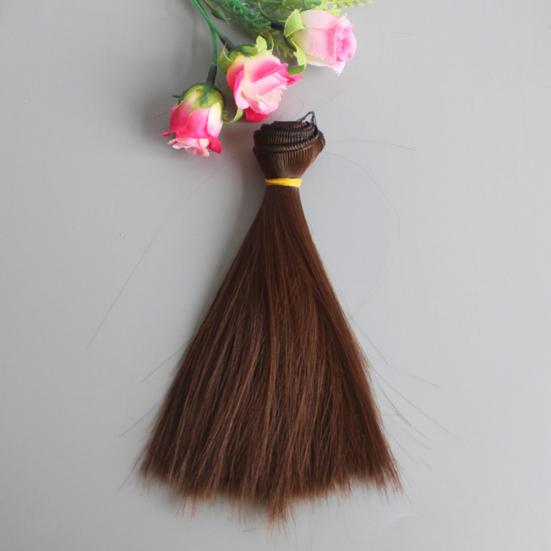 15 cm lange, gerade Kunstfaser-Perücke, Haarverlängerung für BJD SD-Puppe, Zubehör