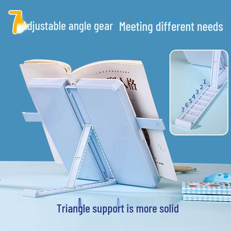 Multi-Functional Reading Stand & Pencil Case: Dual-Use Stationery Box and Bookshelf