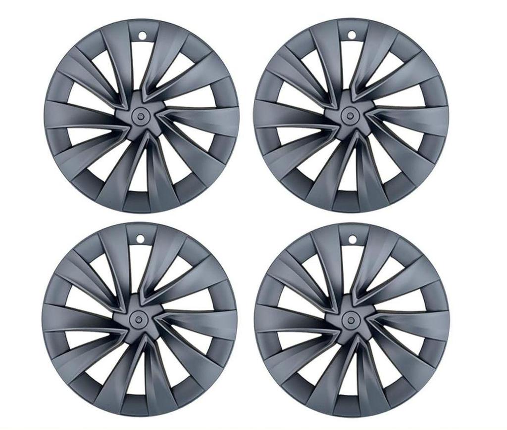 Black 20" Wheel Cover for 2025-2026 Tesla Model Y Refresh