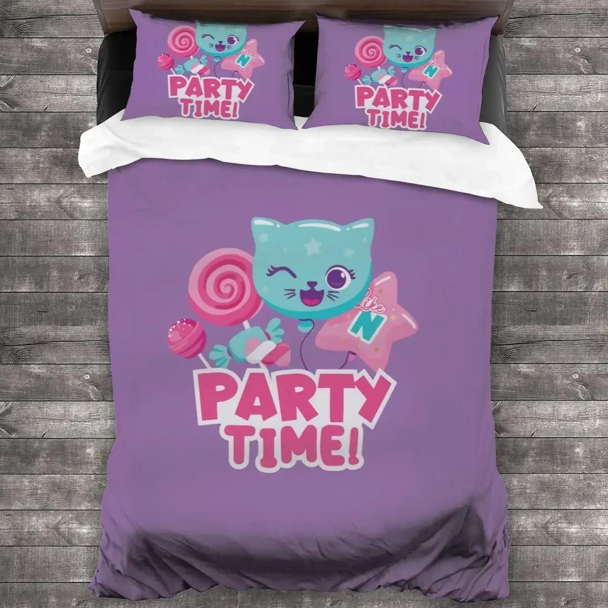 

Постельное белье Like Nastya 3D-печать Подходит для спальни Комплект с пододеяльником и наволочками Детский домашний текстиль 70x133cm 3pcs