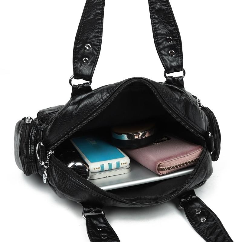 2025 Nová dámská kabelka Ležérní dojíždění Vícekapsá Kapsa na jedno rameno Taška pro maminky středního věku Měkká kůže Všestranná crossbody taška