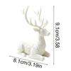 3D Printed Xmas Reindeer Sculpture Lying-Posture Elk Deer Statue Animal Figurine  Office Desk