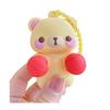 Keychain Pendant Cartoon Bear Panda Shape Stress Relief Fidget Pendant with Bead Chain Lanyard Keys Bags Decompression Toy