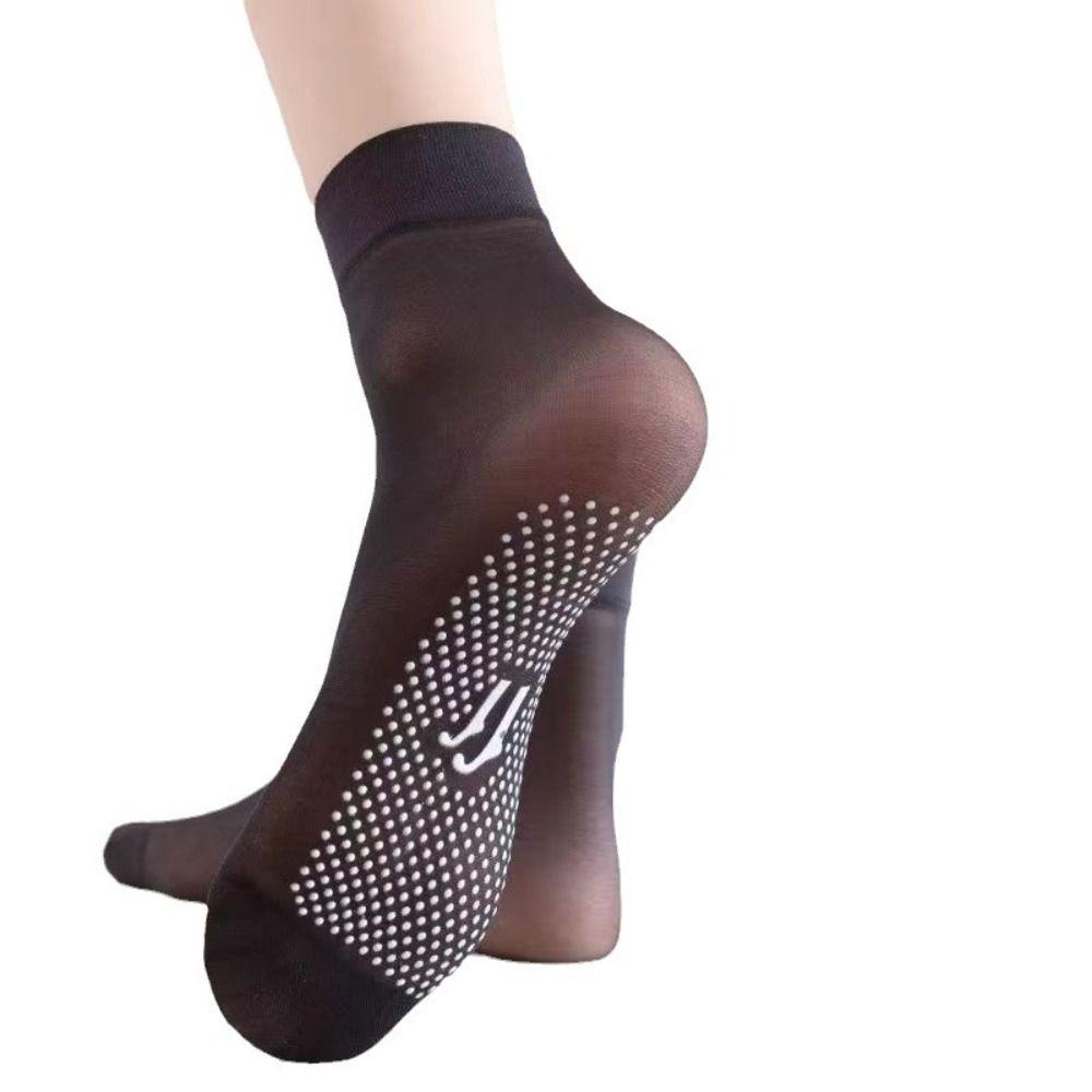 Non-Slip Ankle Socks Breathable Silk Sheer Ankle Socks New Crystal Glass Silk Socks