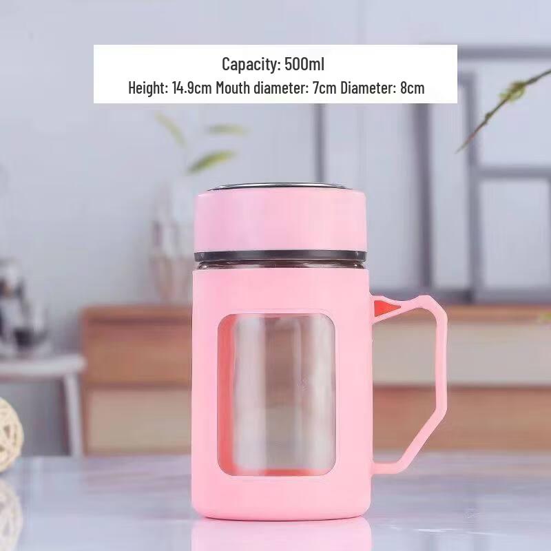 ZISIZ Large Capacity Glass Water Bottle