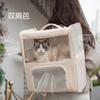 Portable Breathable Cat Carrier Foldable Detachable Pet Trolley Bag Large Capacity Rolling Crate for Travel Lightweight Suitcase