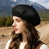 Yousheng Women Beret Hat, Hollow Design Gauze Beret Hat, Solid Color Versatile Headwear for Hiking Outings Traveling Shopping And Daily
