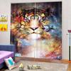 Luxury Blackout 3D Window Curtains For Living Room Bedroom tiger curtains for boy room Blackout curtain