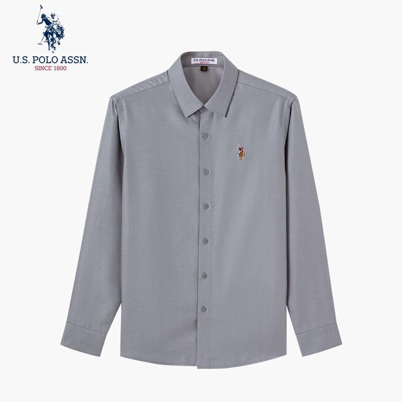 U.S. POLO ASSN. Men's Long Sleeve Wool Blend Business Casual Shirt