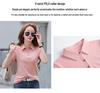 Women's 2025 Summer Short Sleeve Lapel Polo T-shirt - Plus Size, Loose & Slimming