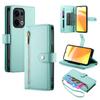 DF-011 For Oppo Reno13 5G (Global) Case Zipper Pocket Wallet Leather Phone Cover with Straps