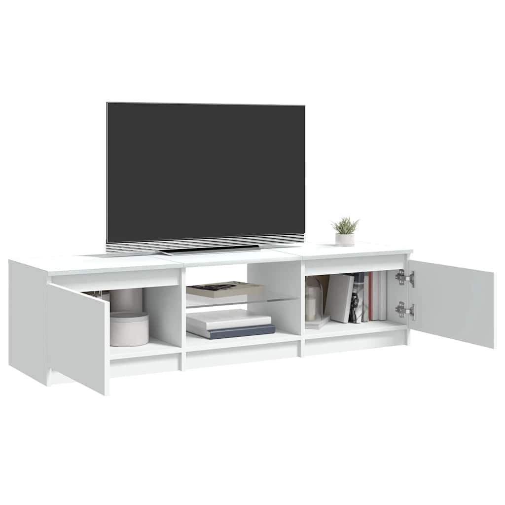 Vidaxl TV Cabinet with LED Lighting, White, 140 X 40 X 35.5 Cm