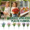 7-Kopf 3-Netz Künstliche Blumen/Plastikpflanzen, Geeignet für Außendekoration, Hochzeiten, Familiengärten, Terrassen und Verandadekoration.