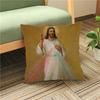 Jesus Portrait Pattern Throw Pillow Case Virgin Mary Christianity Adore Home Decoration Square Cushion Cover Sofa Pillow Cover