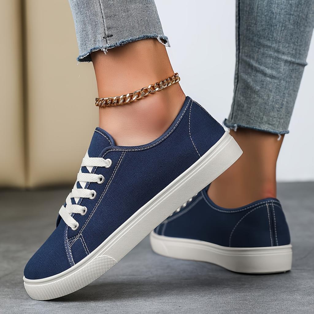Women's Vibrant Red Faux Cover Sneakers - Slip-Resistant Arch Support Soft  Low-Top Design with White Laces - All-Season Casual Sneakers for Sports