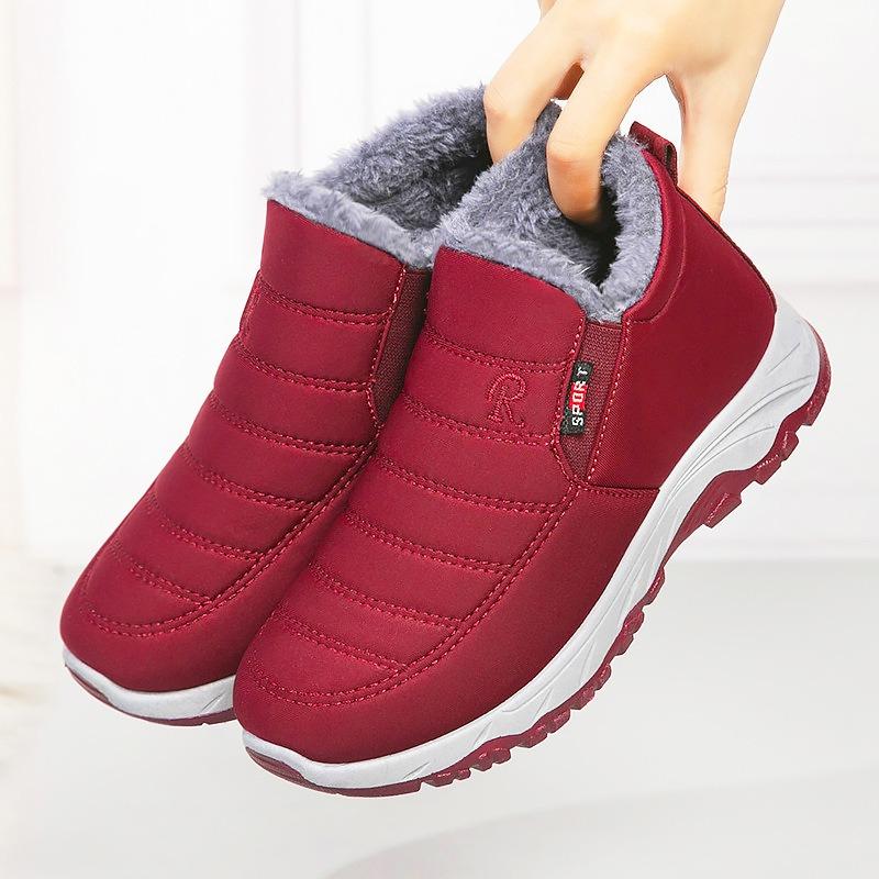 New Cotton Shoes Cotton Boots Plus-size Boots Fleece and Thickened Ankle Boots Warm Snow Boots