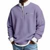 Men's American Style European Trend Waffle Knit Zipper Hoodie, Long Sleeve, Fashion Casual, 2025.