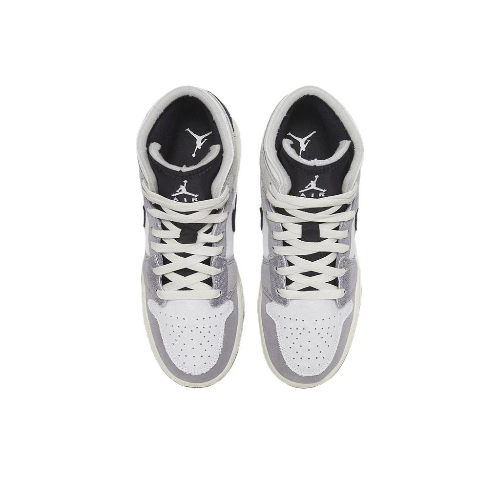 Air Jordan 1 Mid SE Craft GS Kids' Inside-Out Retro Lifestyle Shoes FD9091-002