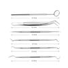 Professional Stainless Steel Dental Mirror Double Probe Sickle Hoe Tooth Cleaner Oral Care Dentist Home Use Tools