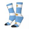 Winter Warm Funny Men's Women's Argentina Standard Flag Socks Non-slip Middle Tube