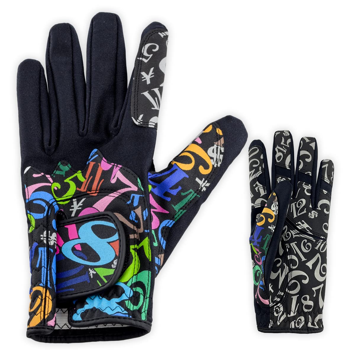 

Frank Miura Golf Gloves Left Hand Black x Men s Women s (Rainbow Black)