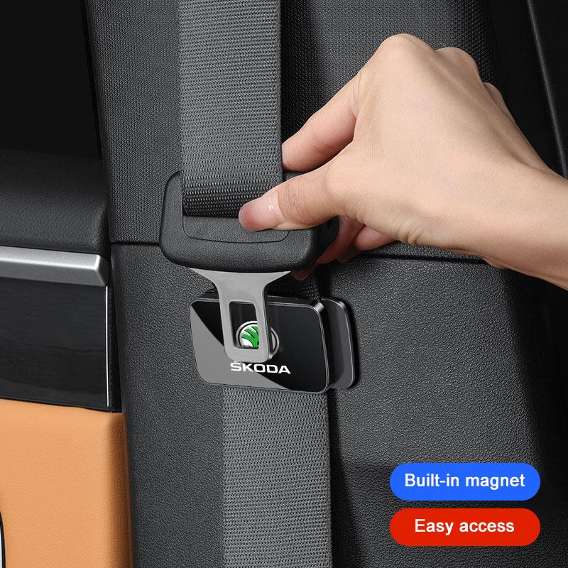 Suport reglabil pentru centura de siguranță auto, stabilizator, clemă de fixare, limitator, styling pentru Skoda Octavia 1 2 3 A4 A5 MK2 Fabia Kamiq Kapoq Kodiaq Rapid SCALA