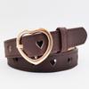 New Love Hollow Women's Versatile Belt Imitation Leather PU Small Fresh Decorative Pin Buckle Belt