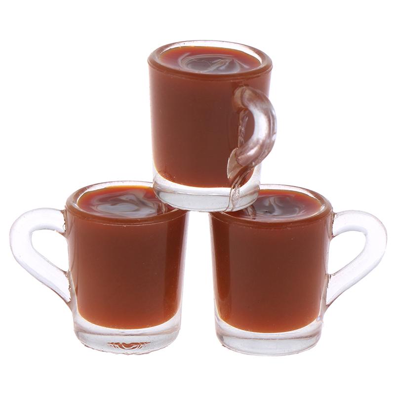 1Pc Dollhouse Miniature Accessories Decoration Mini Coffee Cup Drink Model Toy