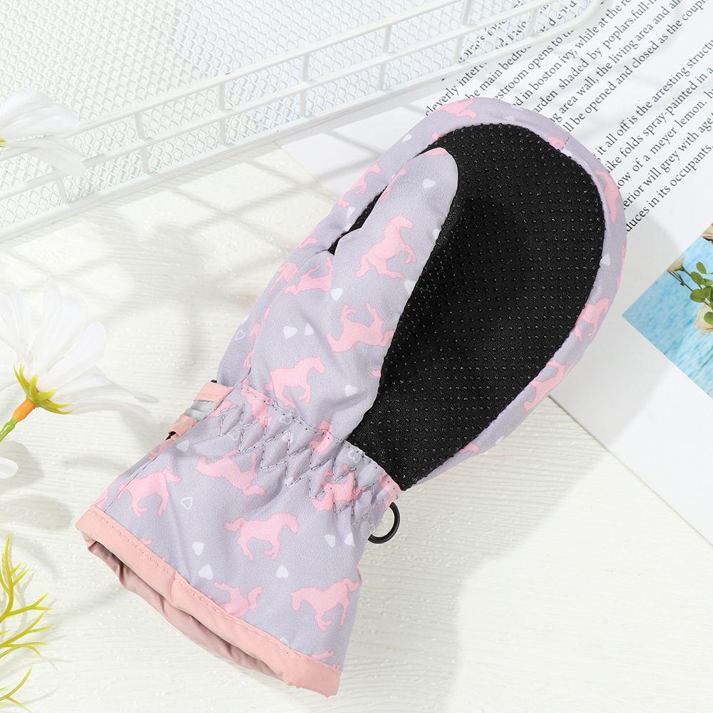 Warm Windproof Waterproof Outdoor Riding Long-sleeved Mitten Snow Snowboard Children Ski Gloves