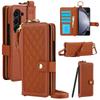 Crossbody RFID-Blockierendes Leder Cover Für Samsung Galaxy Z Fold 7 6 5 4 3 5G Mit Stifthalter Kartenfach Handyhülle (Kein Stift)