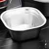 2Pcs Stainless Steel Kitchen Basin Mixing Bowl Set for Soup Noodles Fast Food Washing Dishes Heavy Duty Sturdy