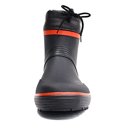 CO-COS nobuoka Ziploa HB-781 Lightweight Short Rain Boots with Cover, Black, Size S/M/L, 3L (27.5-28.0 cm), 3E