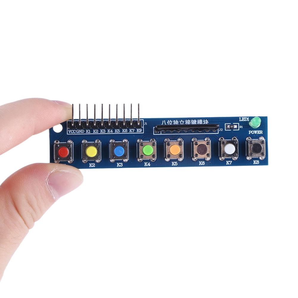 8 Independent Key Button Touch Button Module with LED Indicator Keyboard Module Keypad Module for Arduino ARM