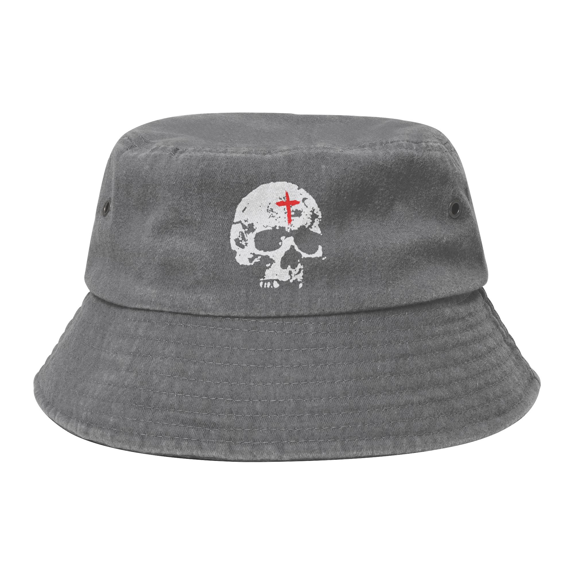 Unisex Bucket Hat Hardcore Punk Eastern Orthodox Monk Skull Travel Headwear Packable Outdoor Fishing FisherUnisex Caps Bob Hat One Size