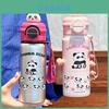 Panda Kids Thermos Cup With Lockable Lid And Large Capacity For School Use